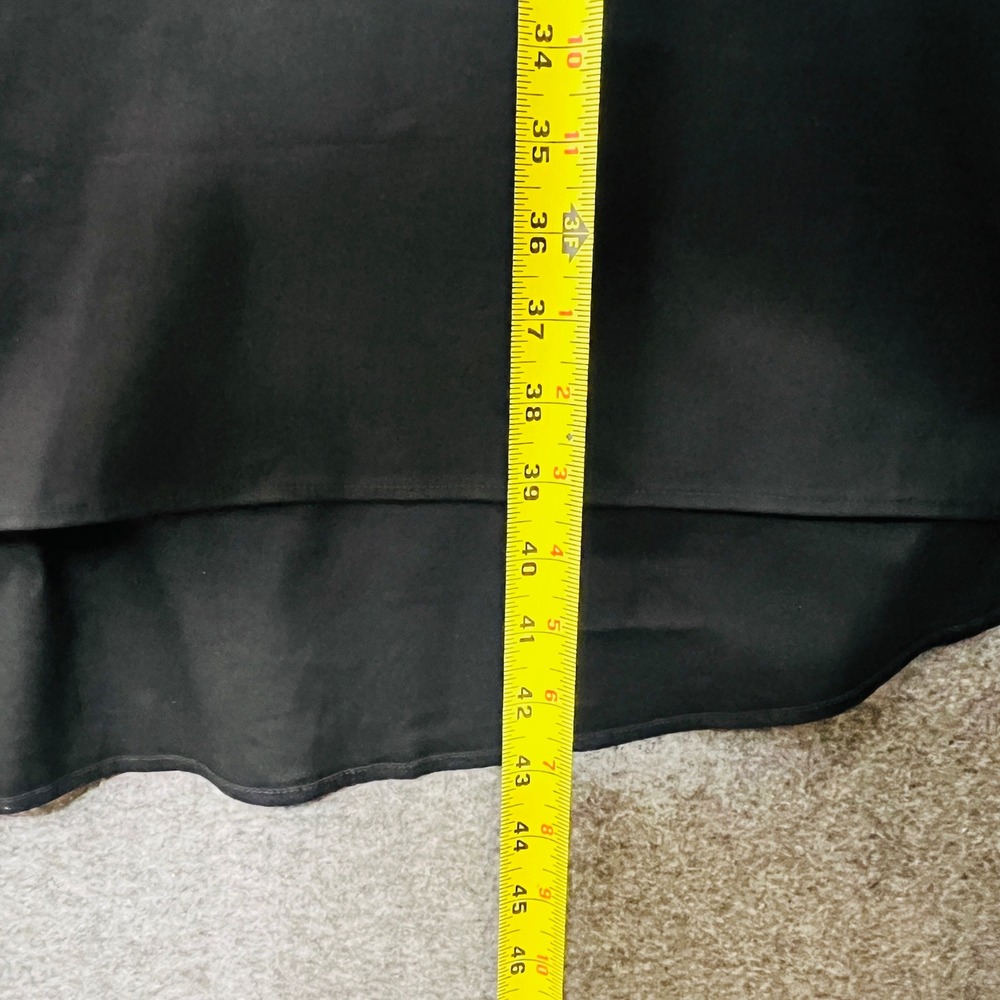 Chicos Black Popover Shirt Dress US 18 Short Sleeve Pockets Minimalist Versatile - Picture 4 of 10